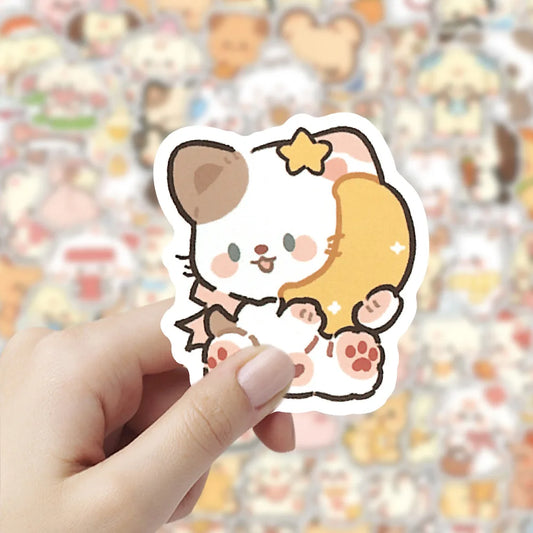 Kawaii Katt Stickers för Mobilskal - DIY Design Pack 🐱📱
