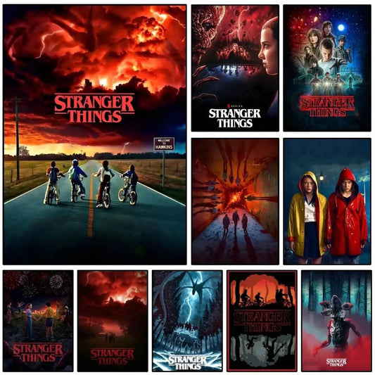 Stranger Things Poster - Väggdekoration (9 Motiv)