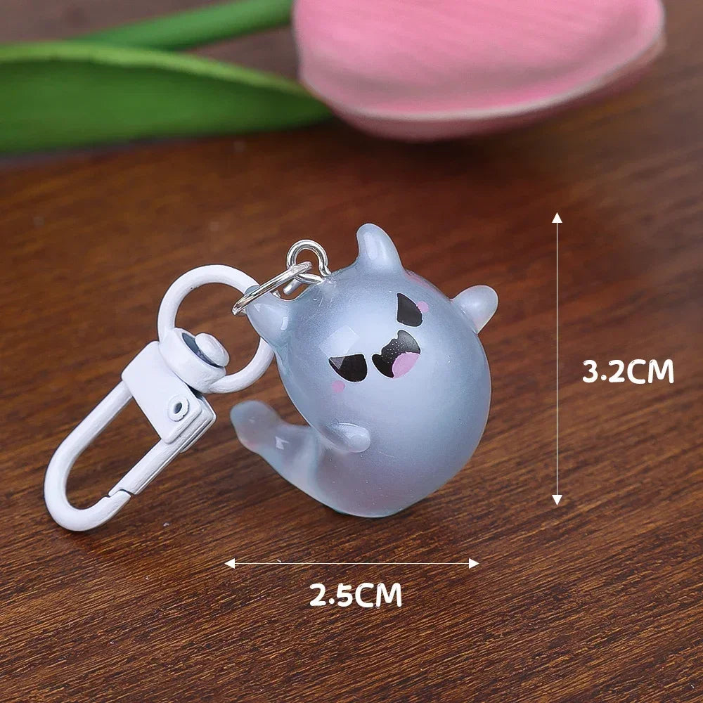 Glow Ghost Halloween Nyckelring 👻✨