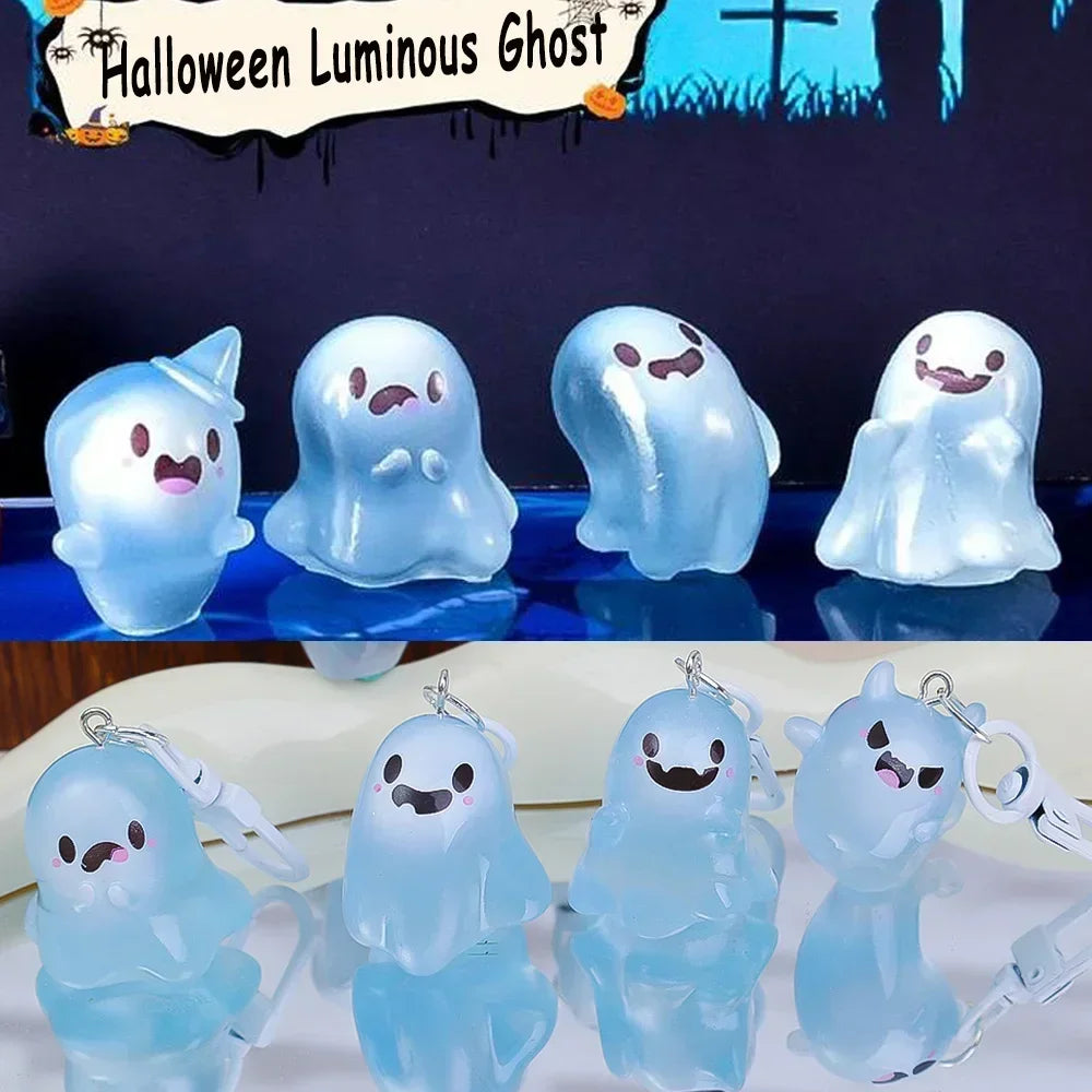 Glow Ghost Halloween Nyckelring 👻✨
